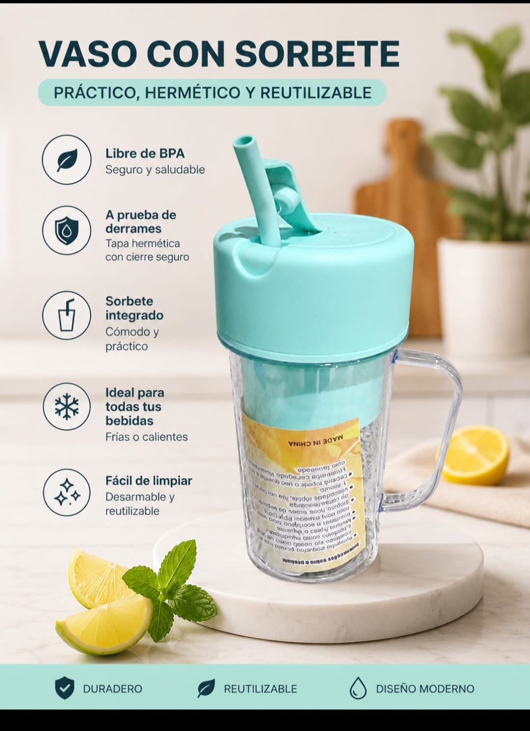 Mini Licuadora Portátil USB Recargable | Smoothies en segundos 🥤